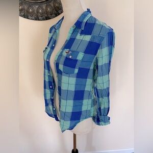 Hollister Plaid “Button Down” Shirt with Snaps